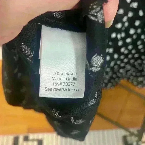 Croft & Barrow women’s black and white midi dress flowy comfortable size M - Picture 10 of 14